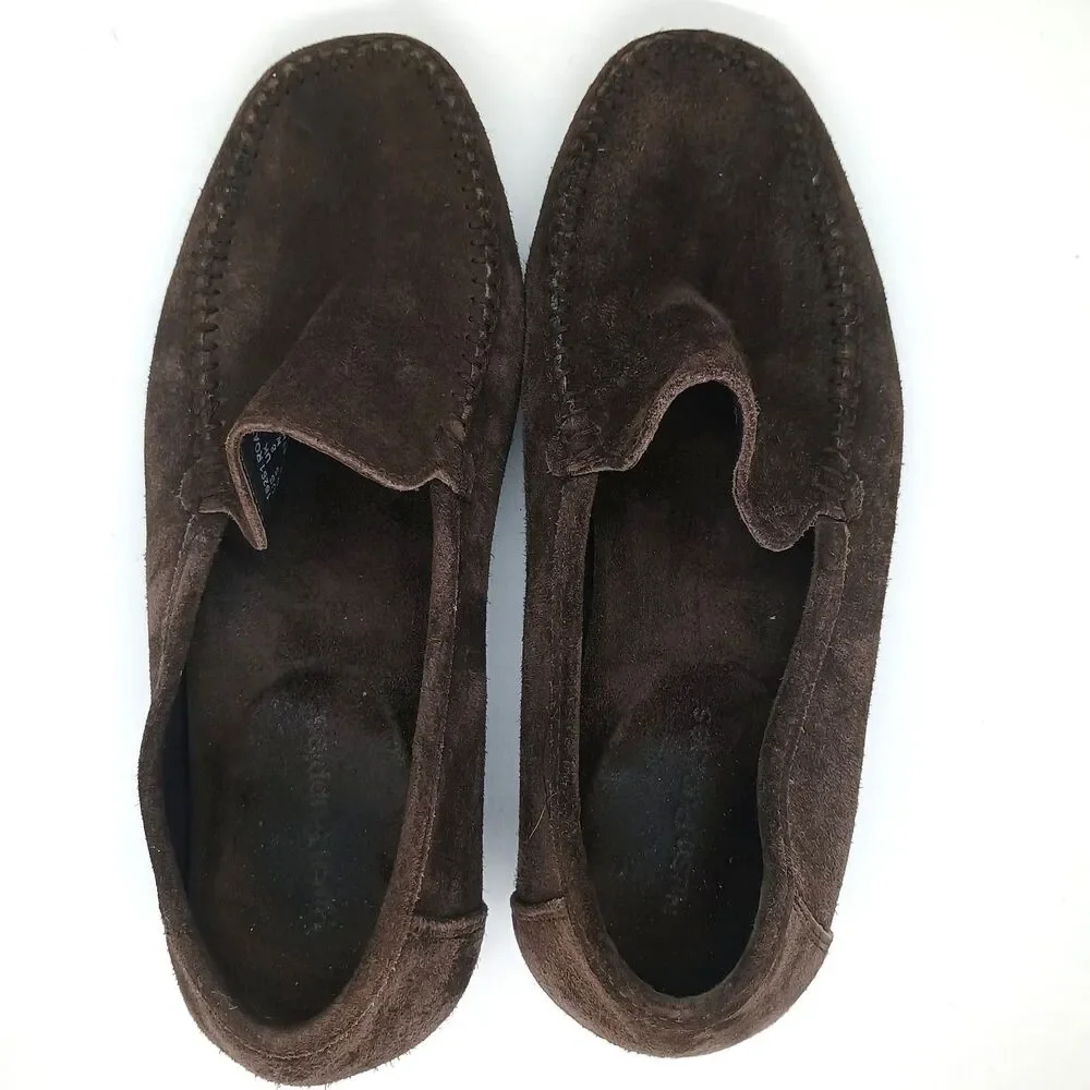 Hush Puppies Roadster Brown Suede Loafers Mens 8.5 M Driving Mocs